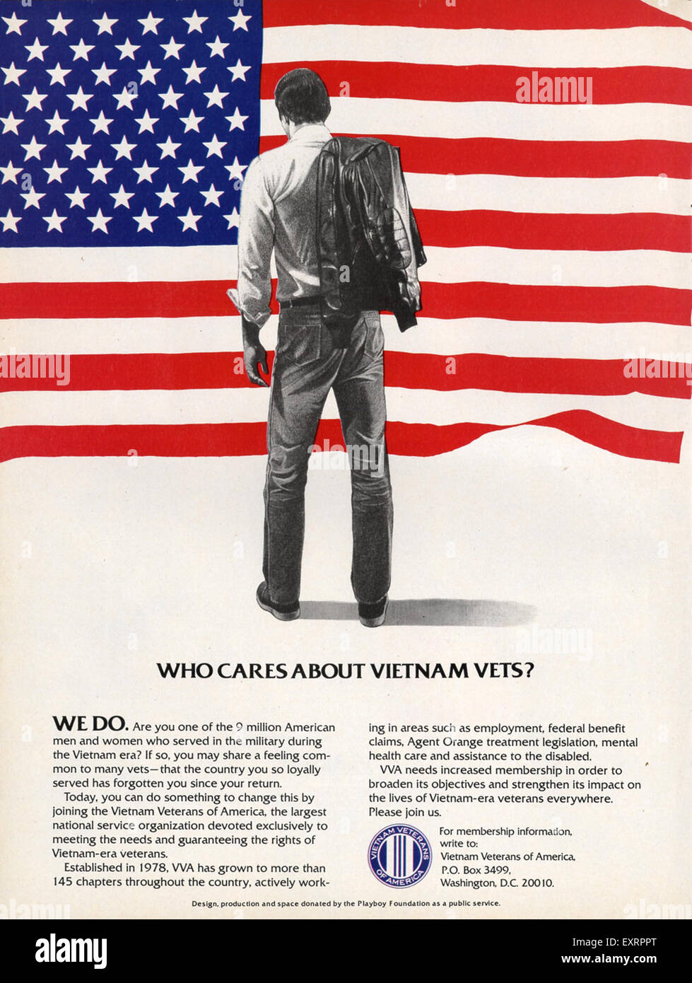 1980 USA Vietnam Veterans of America Magazine Advert Banque D'Images