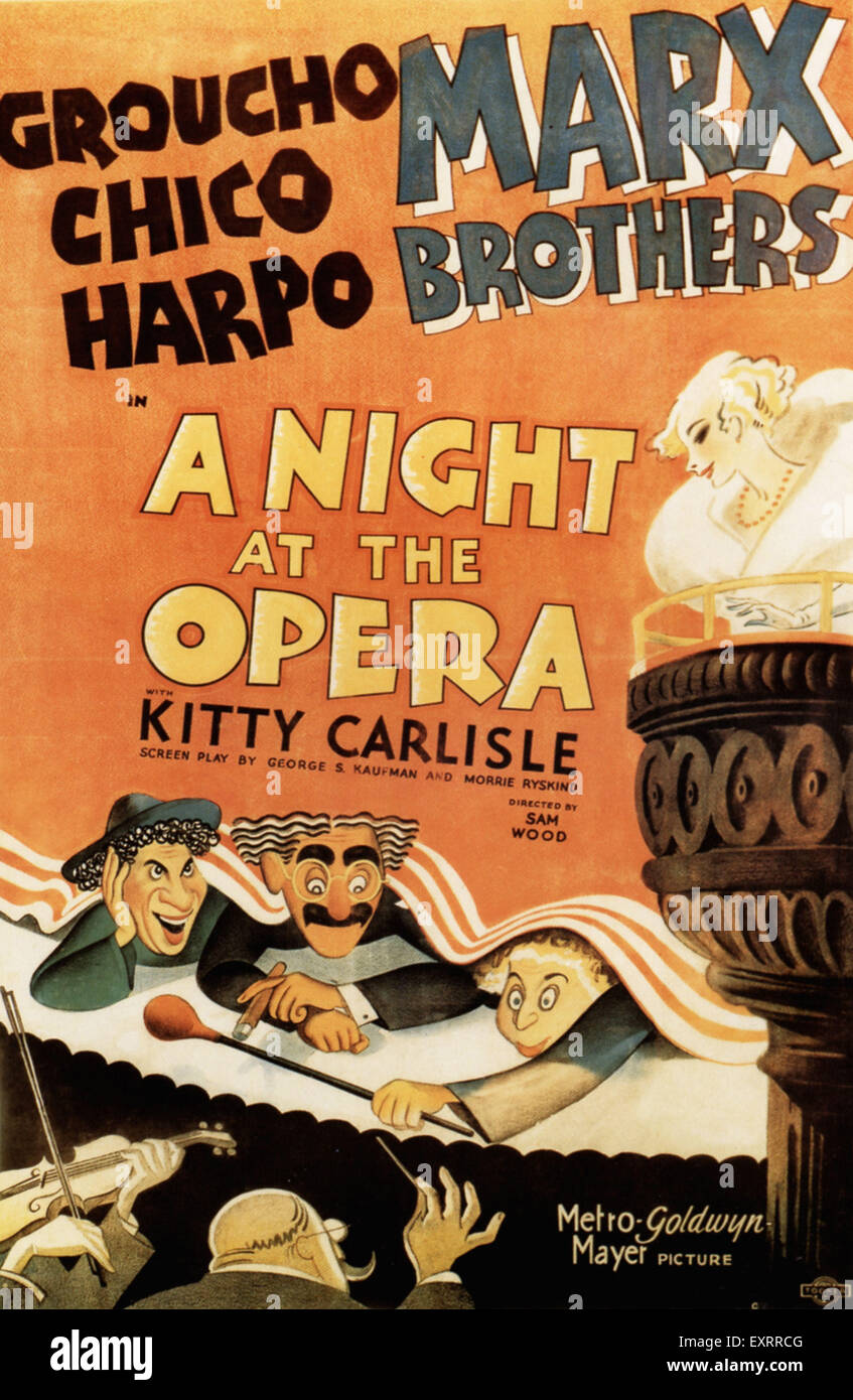 1930 USA A Night At The Opera affiche de film Banque D'Images