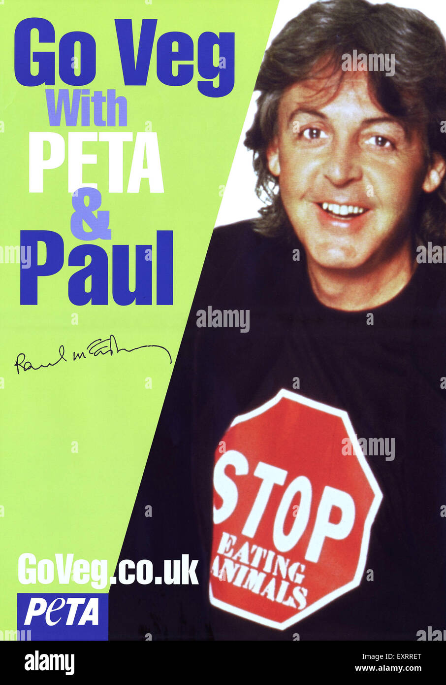 1990 UK PETA Poster Banque D'Images