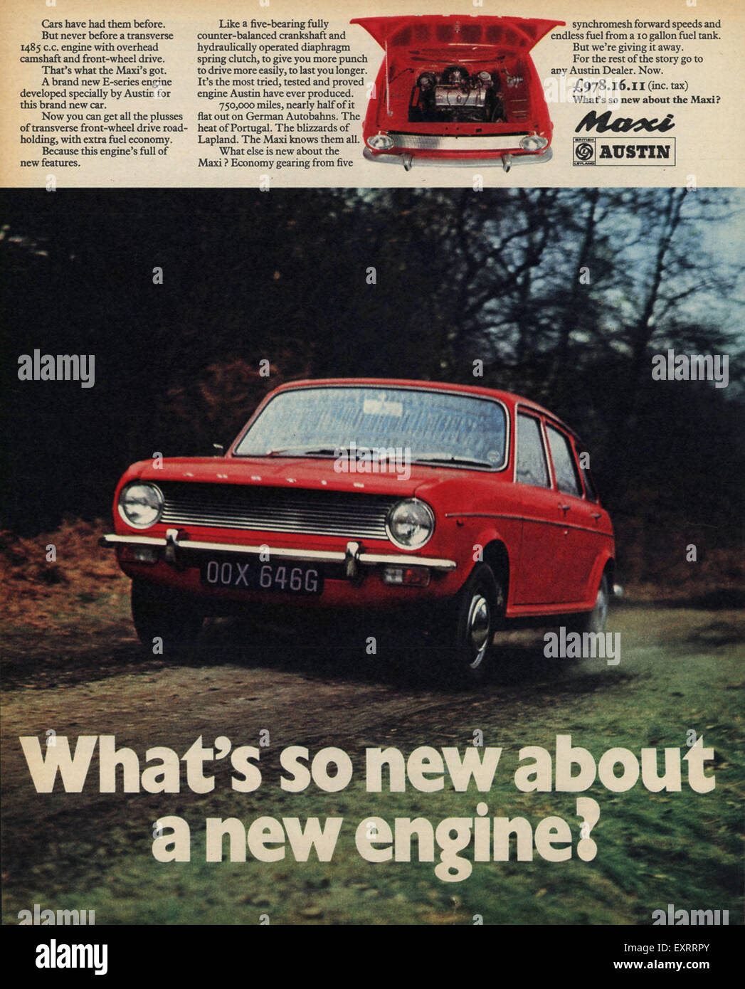 1960 UK Magazine annonce Austin Banque D'Images