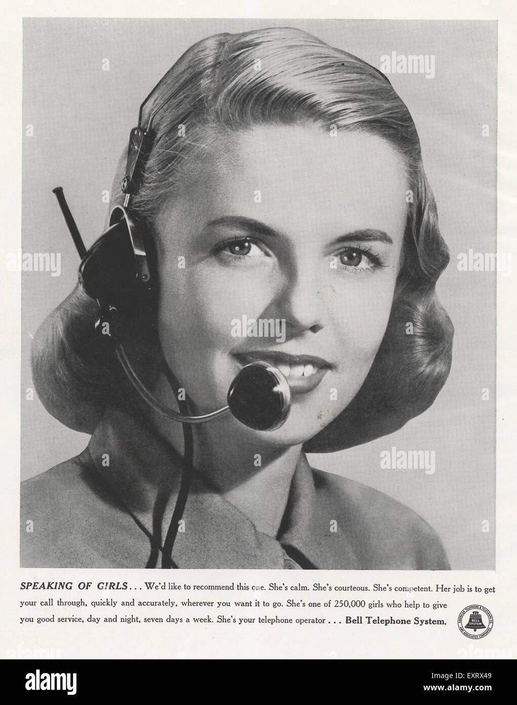 1940 Bell annonce Magazine USA Banque D'Images