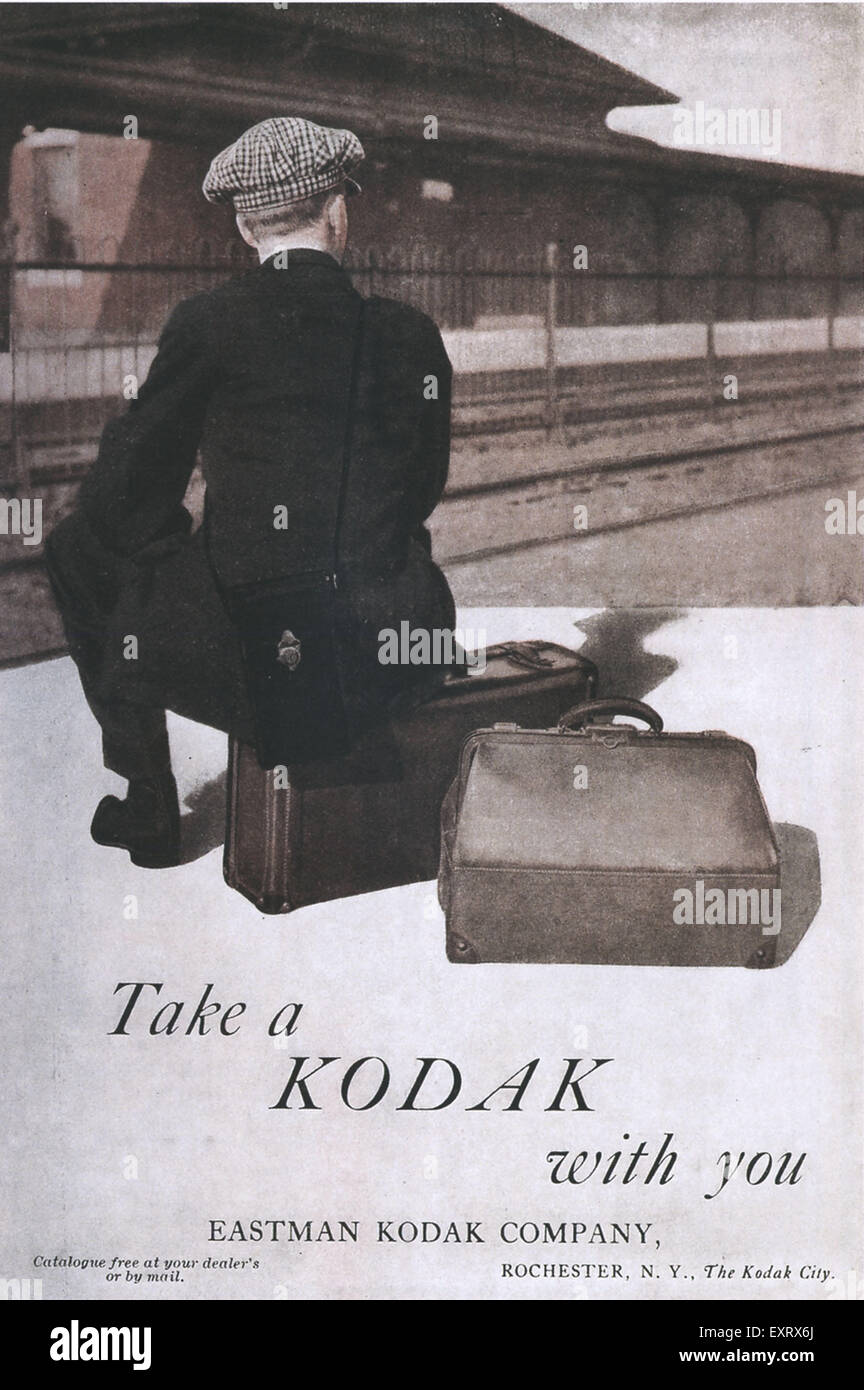 1910 États-Unis d'Eastman Kodak Company Magazine Advert Banque D'Images
