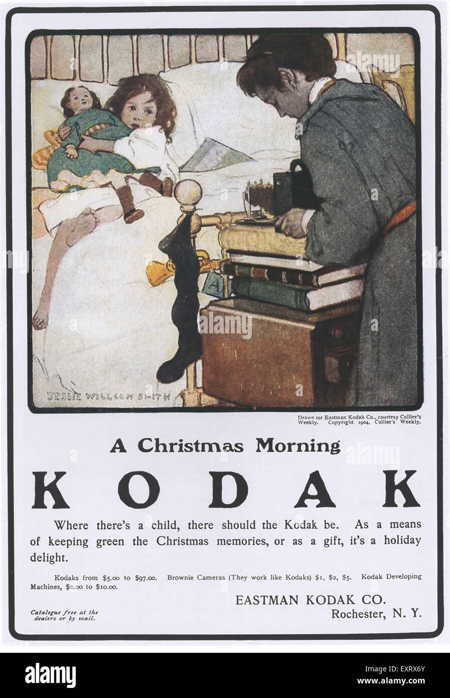 1900 États-Unis d'Eastman Kodak Company Annonce magazine Banque D'Images