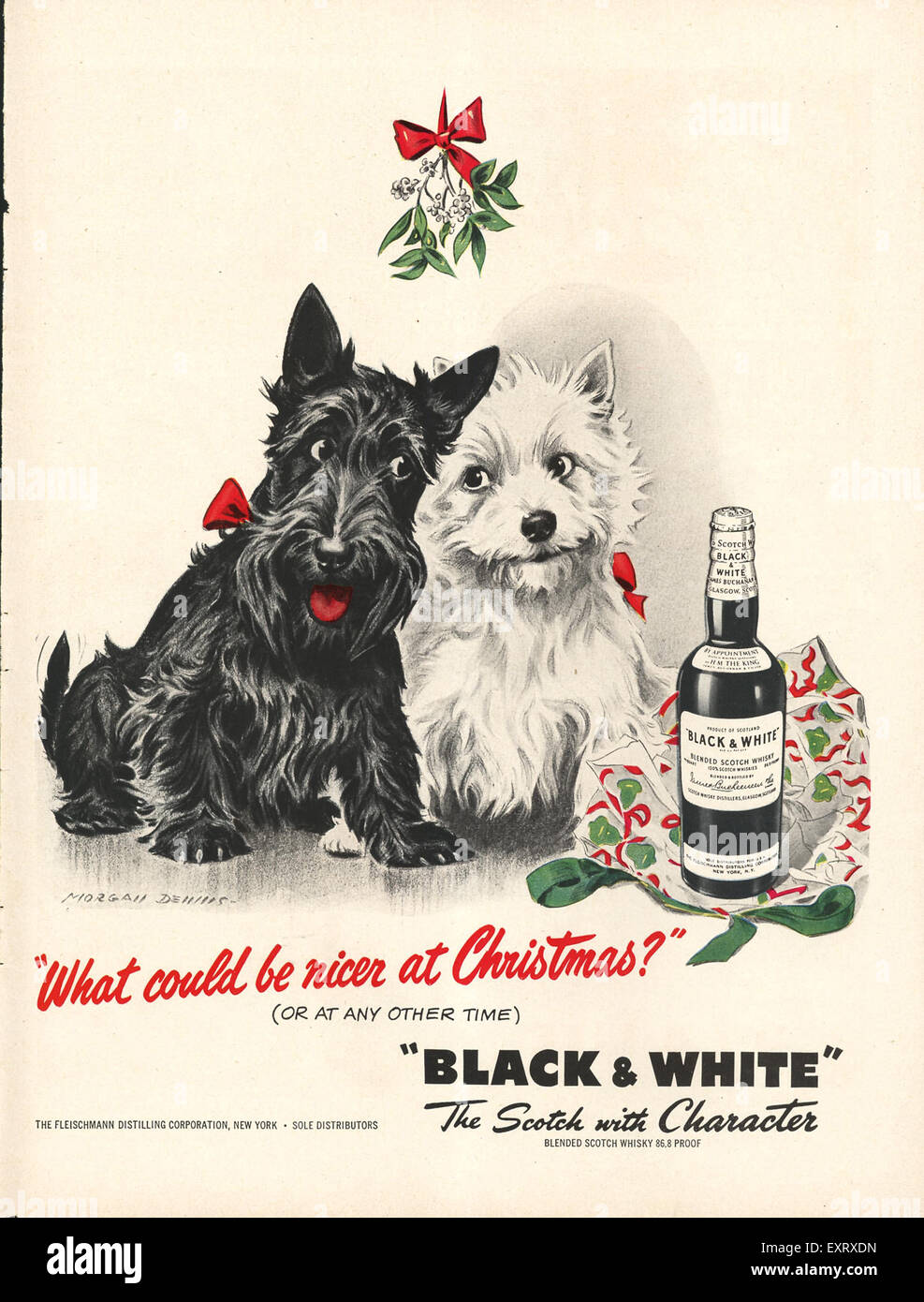 1940 USA Annonce magazine noir et blanc Banque D'Images