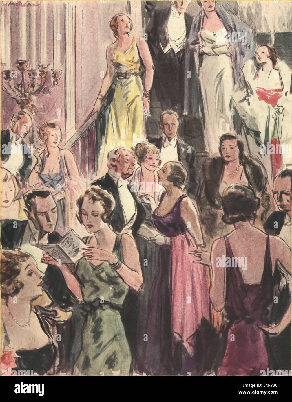 1930 USA l'intervalle d'Opéra Magazine Advert Banque D'Images