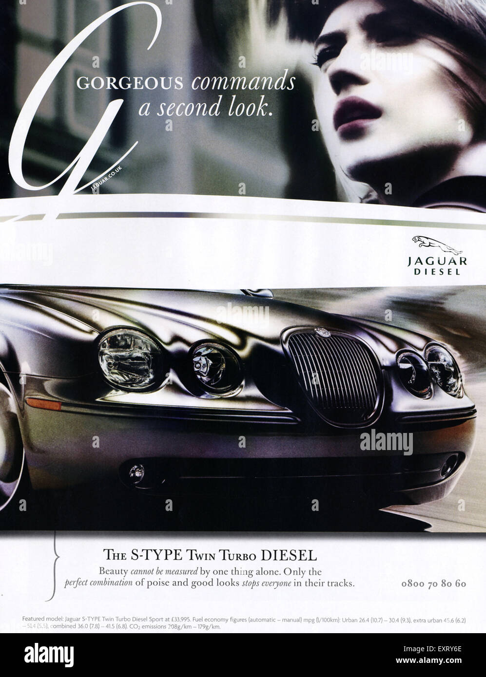 2000s UK Jaguar S-type Magazine Advert Banque D'Images