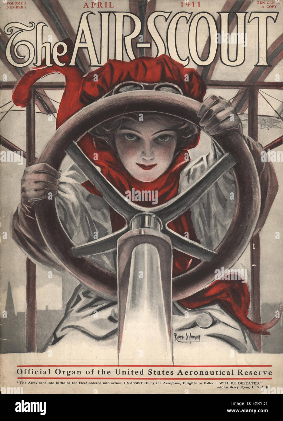 1910 USA La couverture de magazine Air-Scout Banque D'Images
