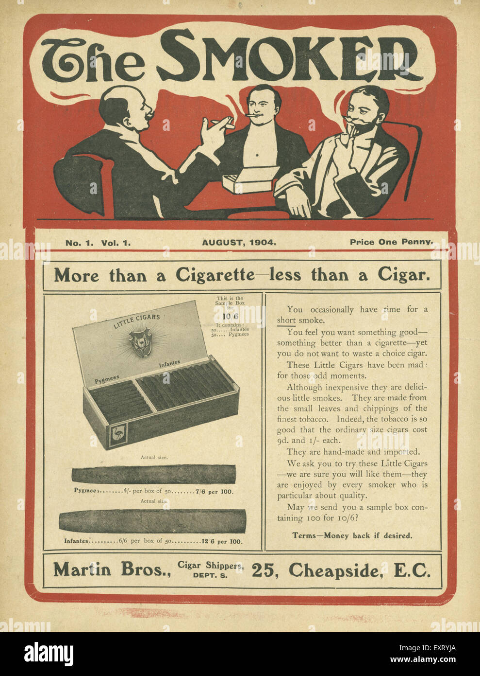 Années 1900, la couverture du magazine britannique Tabac Banque D'Images