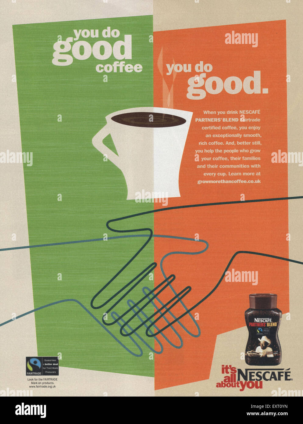 2000s UK Magazine annonce Nescafé Banque D'Images