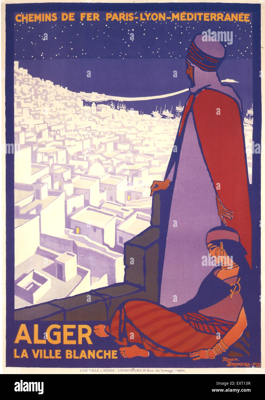 Années 1920 France Alger Poster Banque D'Images