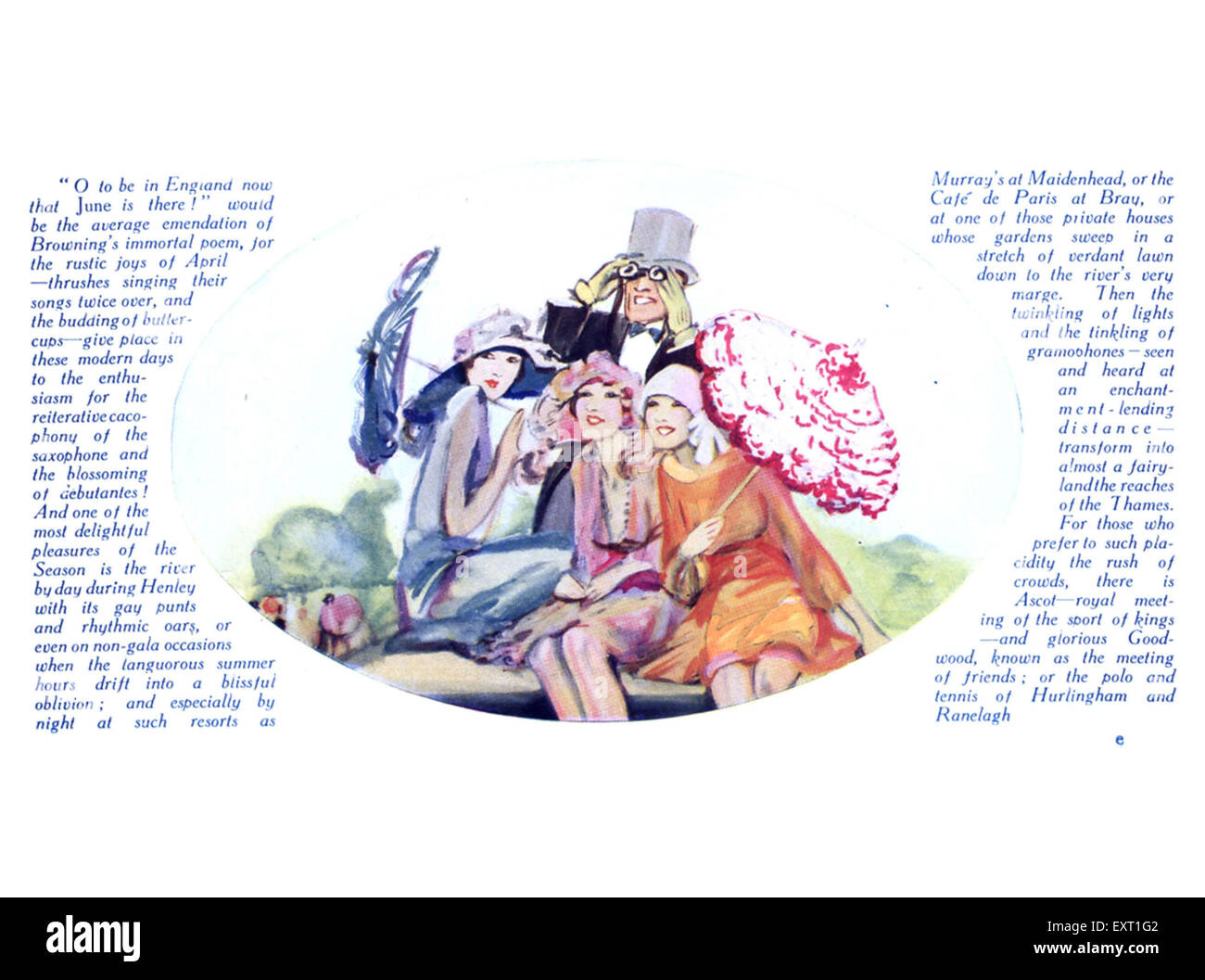 1930 UK Plaque Magazine Ascot Banque D'Images