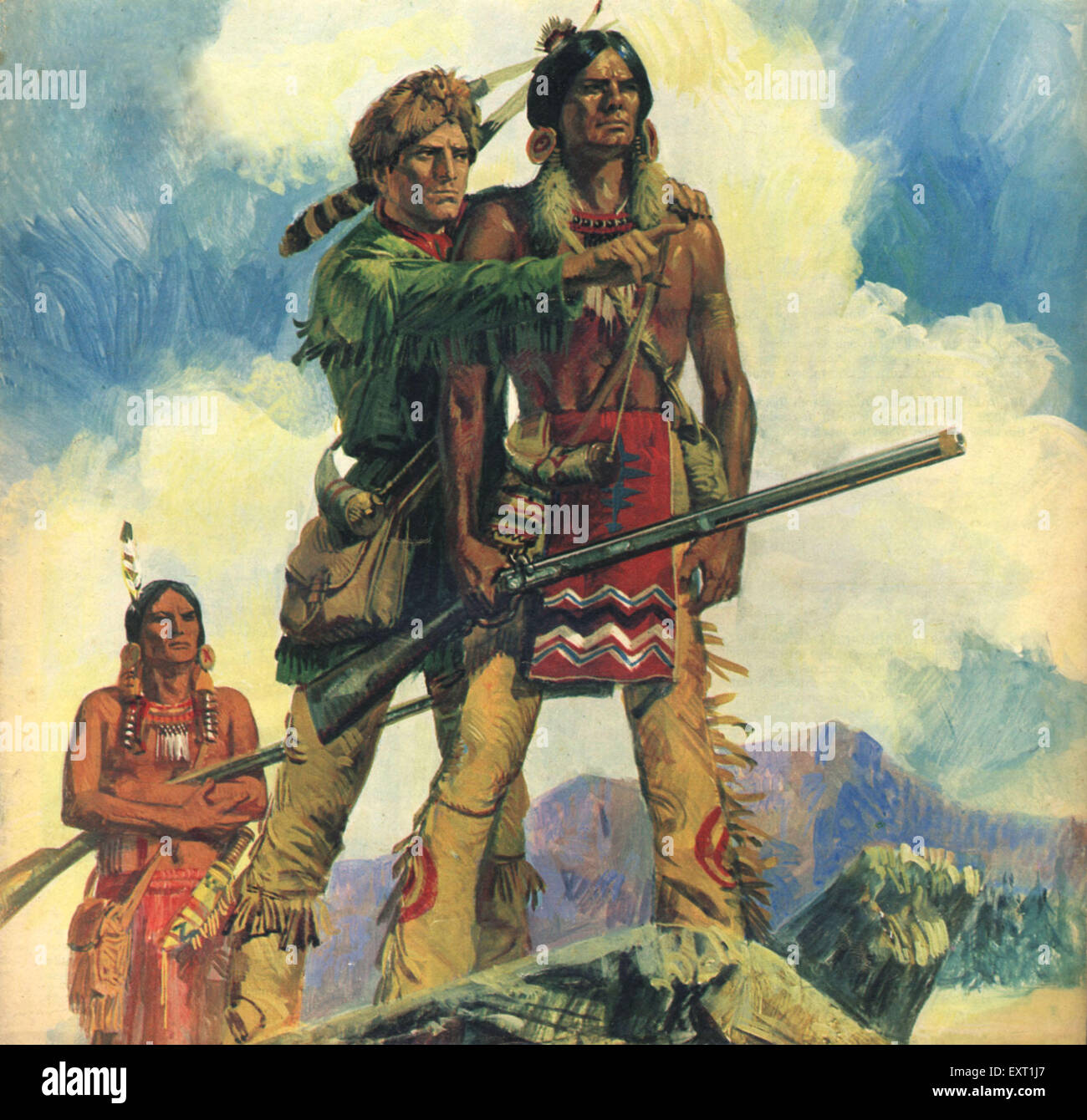 1960 UK Amérindiens Page couverture (détail) Banque D'Images