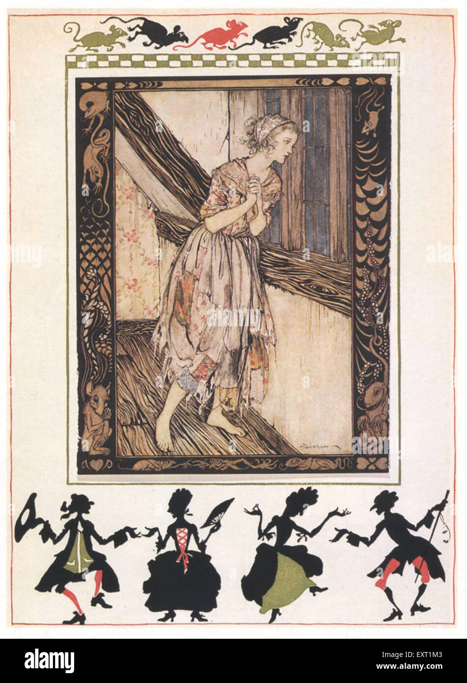 1910s UK Plaque Livre Cendrillon Banque D'Images