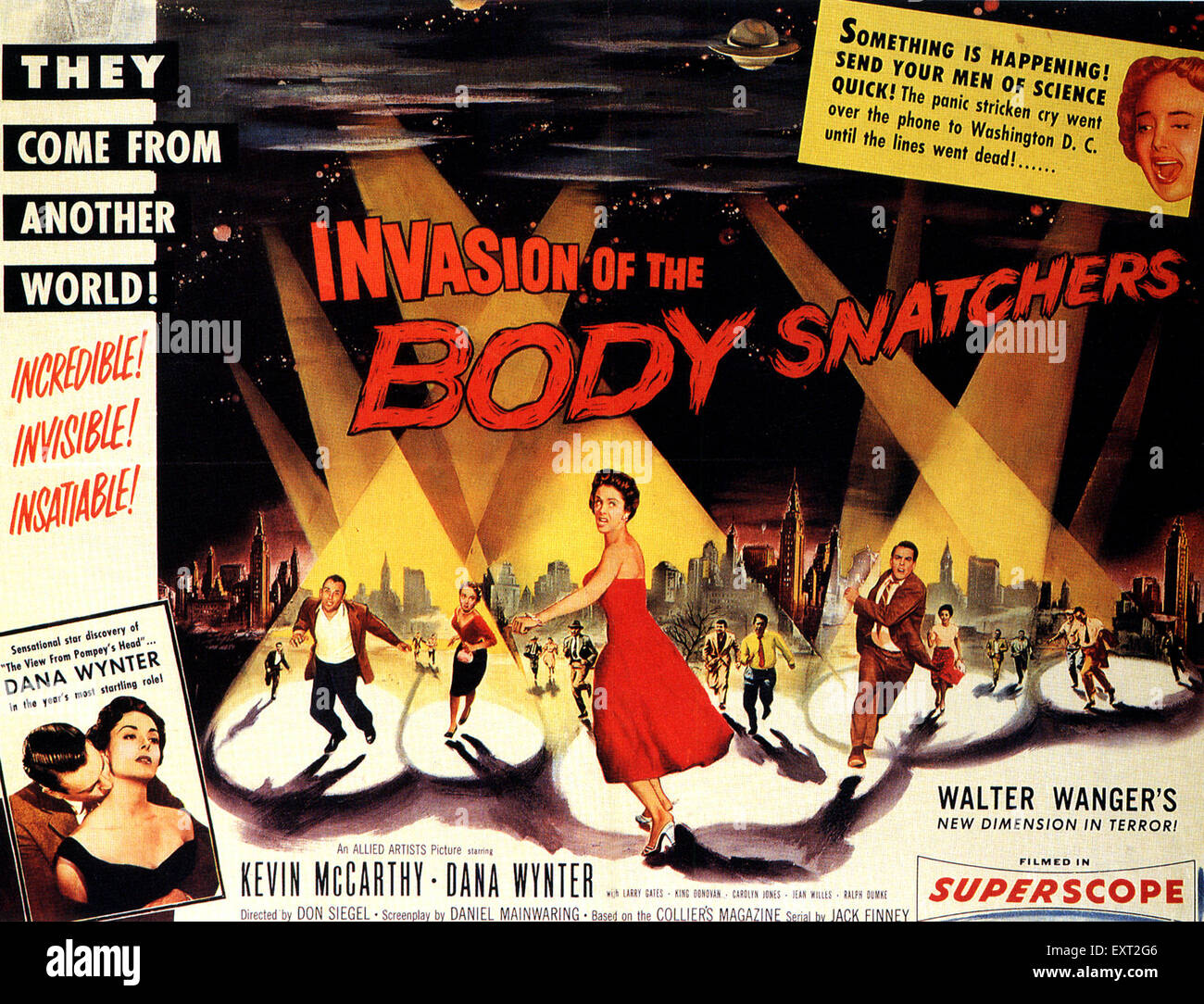 1950 USA Invasion of the Body Snatchers affiche de film Banque D'Images