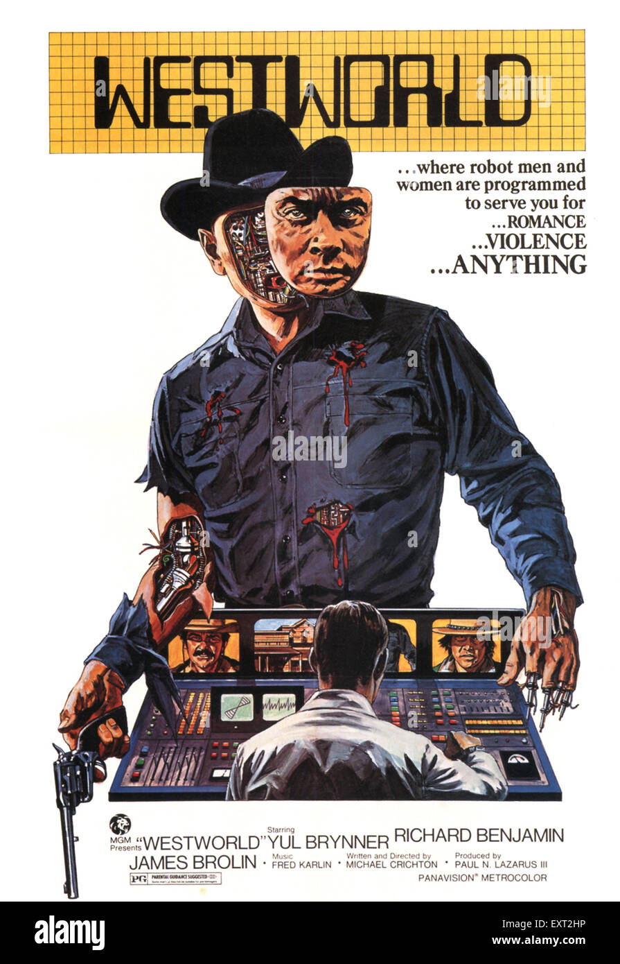 1970 USA Westworld affiche de film Banque D'Images