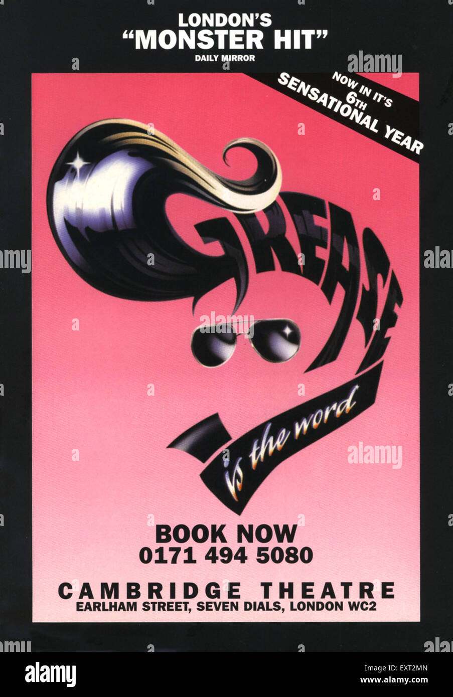 1990 UK affiche de la graisse Banque D'Images