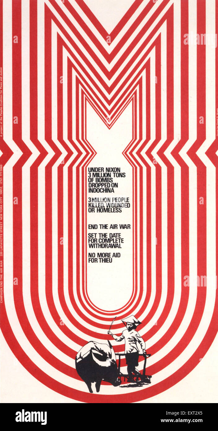 1970 USA contre la guerre Vietnam Poster Banque D'Images