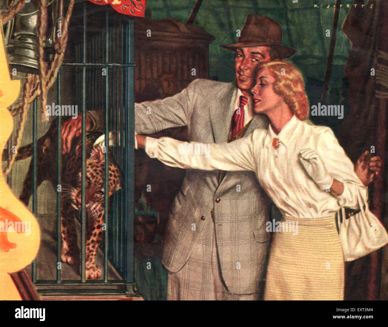 1950 UK Visite Zoo Plaque Magazine Banque D'Images