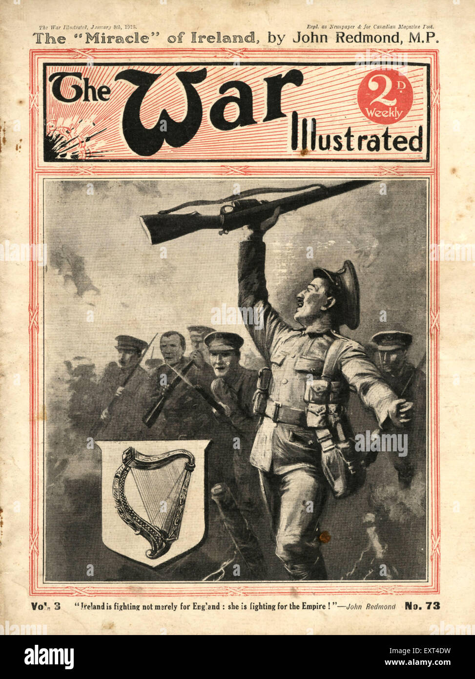 1910s UK La couverture de magazine illustré de la guerre Banque D'Images