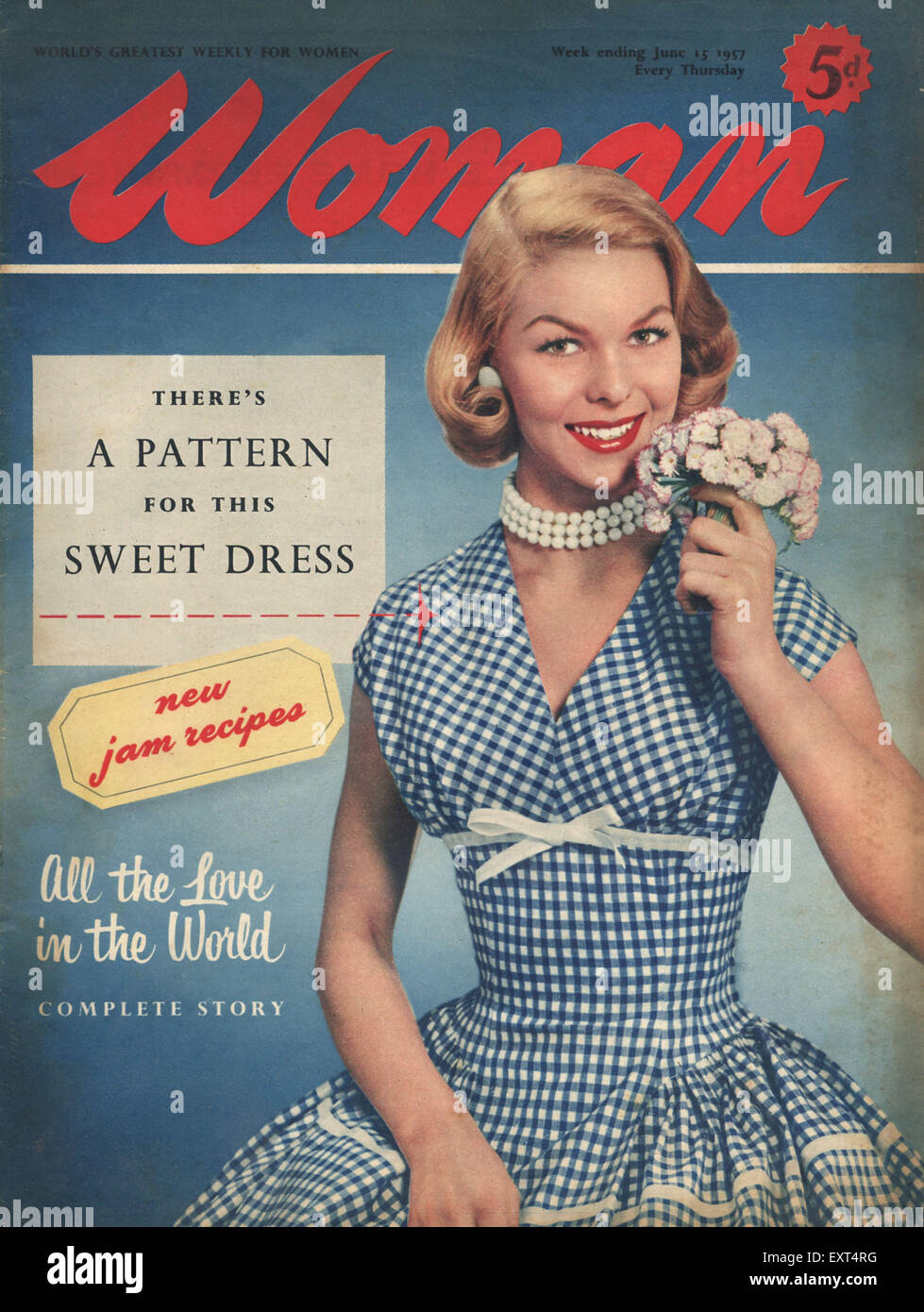 1950 Couverture du magazine femme britannique Banque D'Images