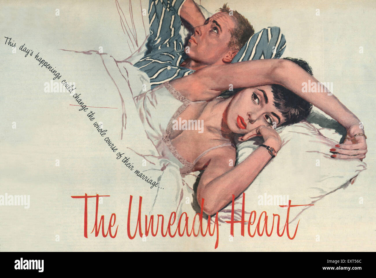 Années 1950 Le magazine britannique non préparée coeur plaque Banque D'Images