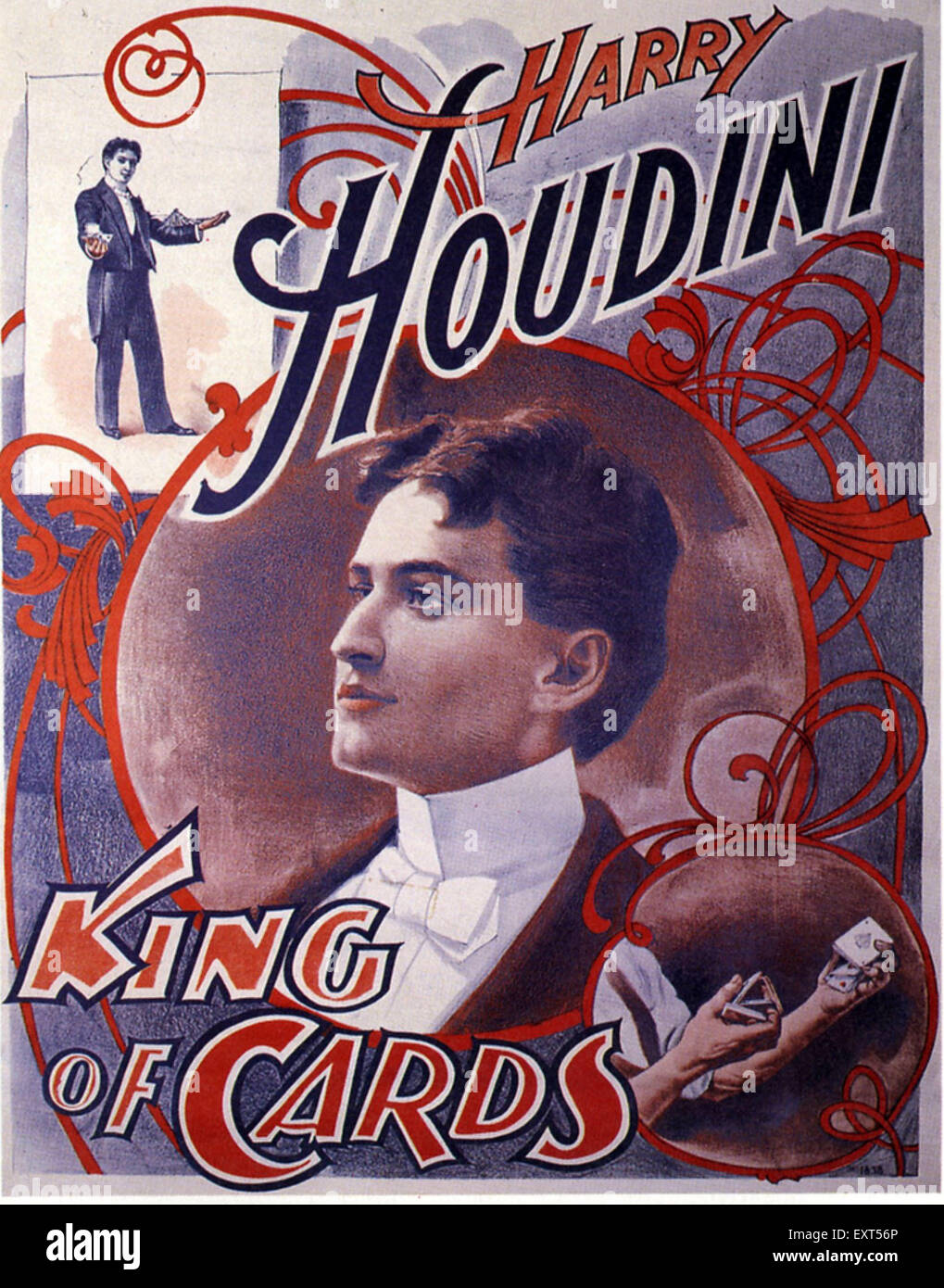 Roi d'Houdini UK Plaque Livre Cartes Banque D'Images