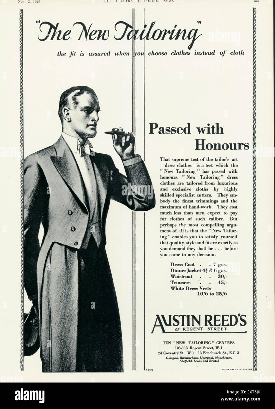 1920 UK Austin Reed Banque D'Images