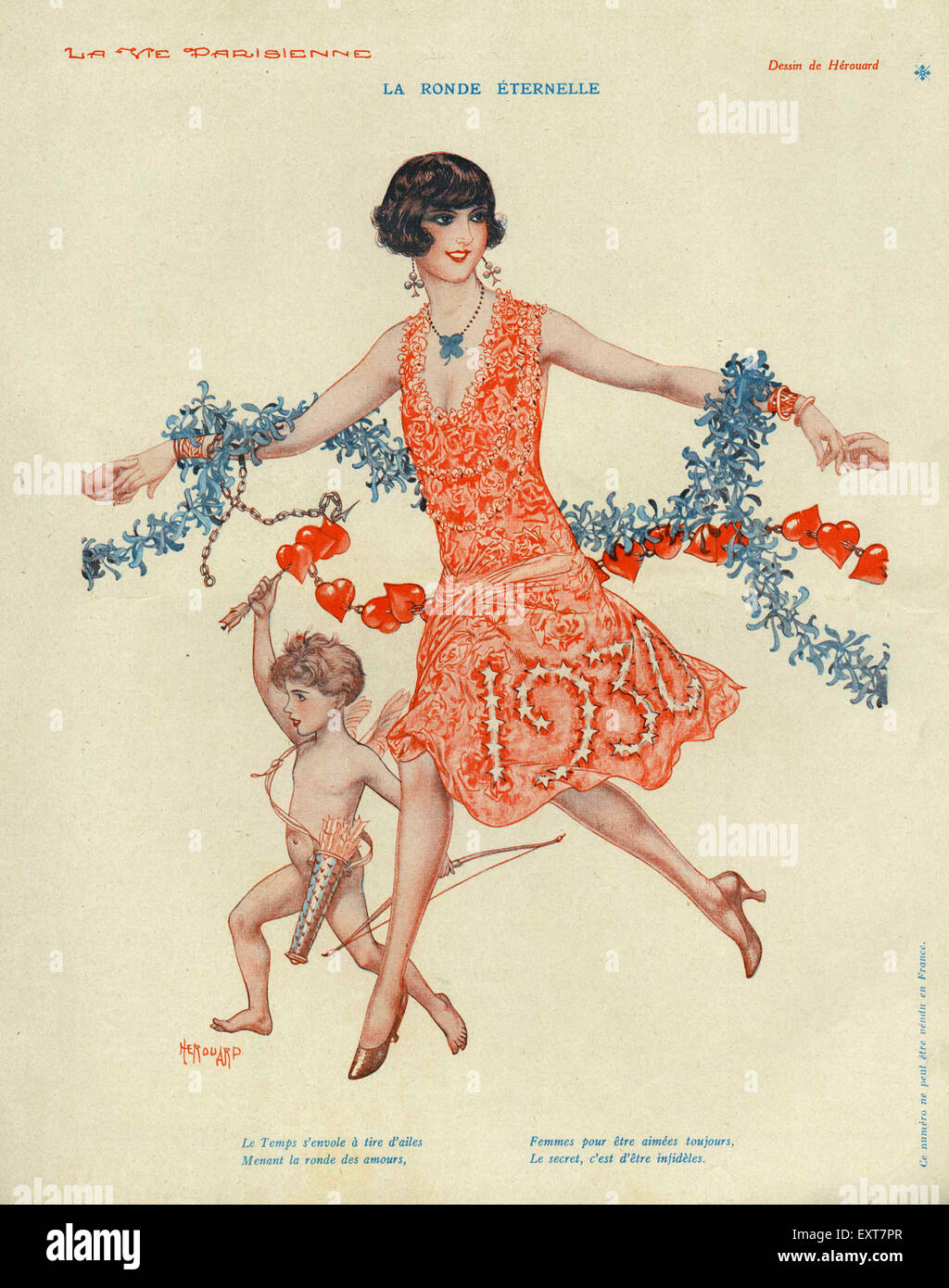 1930 France La Vie Parisienne Magazine Plate Banque D'Images