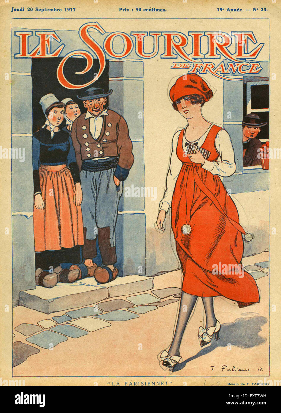 Années 1910 France Couverture de Magazine Le Sourire Banque D'Images