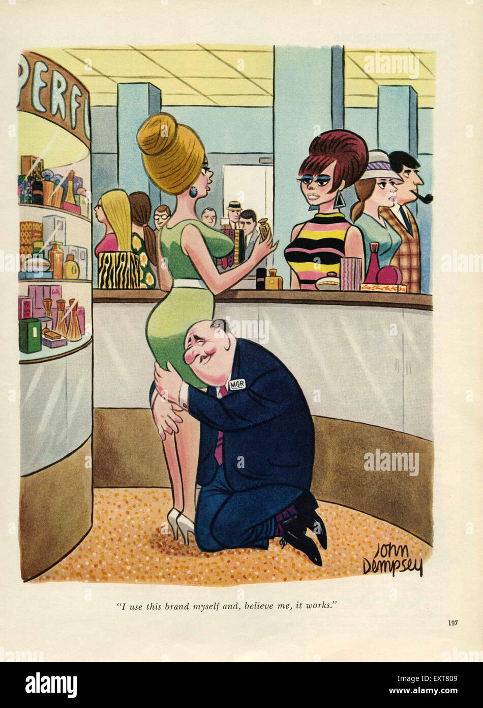 1970 USA-ventrisme Suitor Comic/ Plaque de dessin animé Banque D'Images