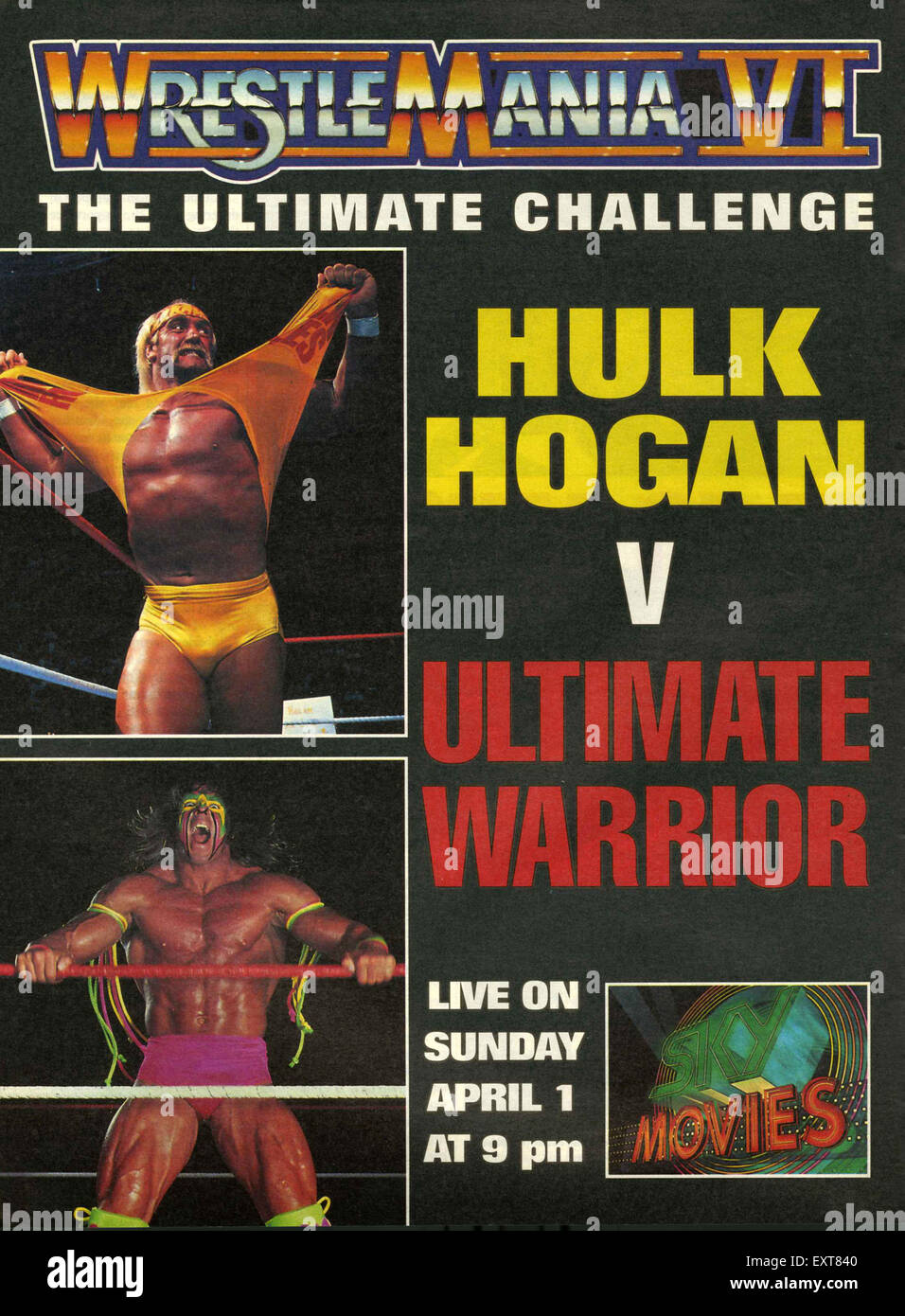 1990 UK WrestleMania VI Banque D'Images