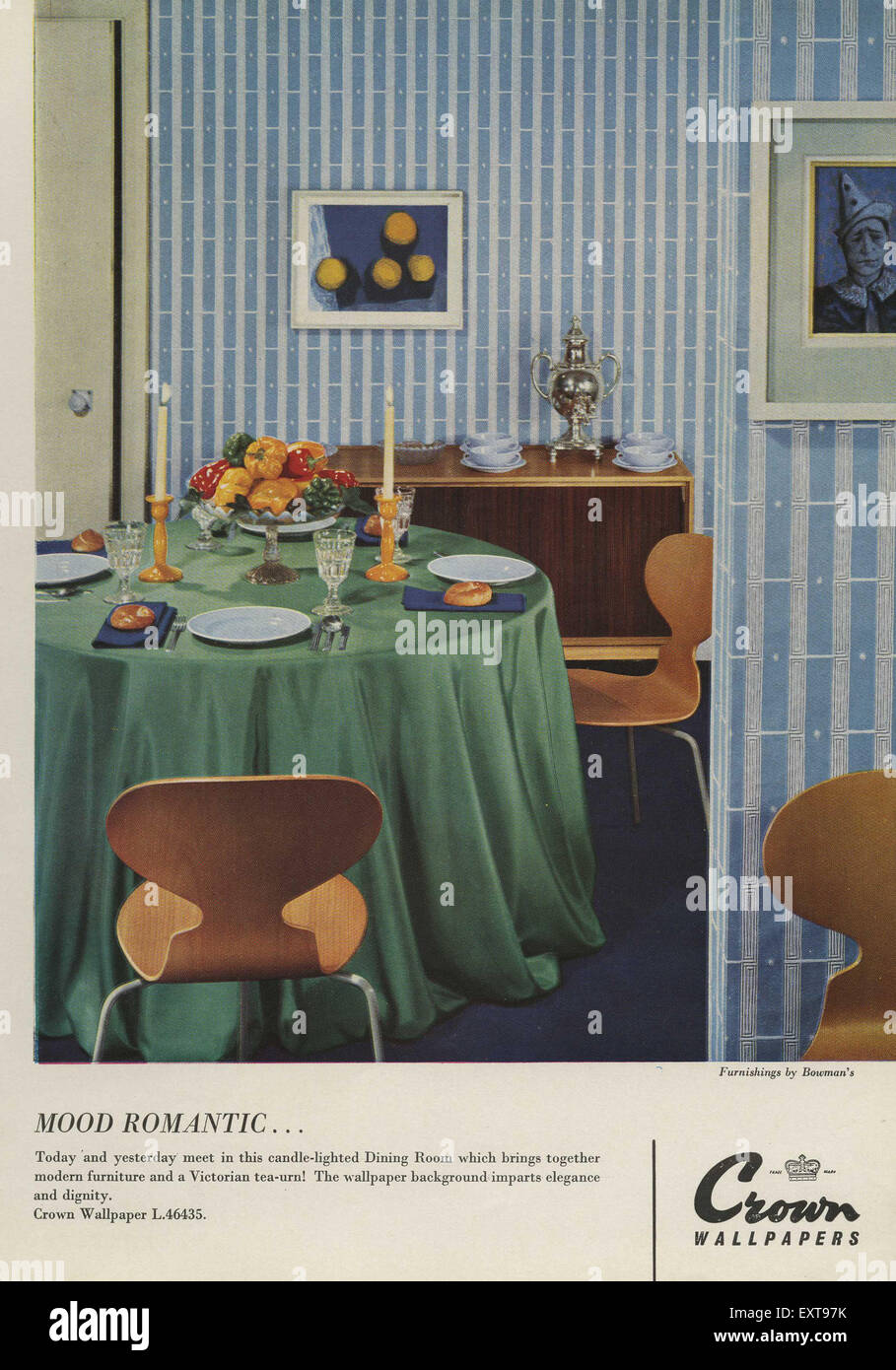 Années 1950, la Couronne britannique annonce Magazine Banque D'Images