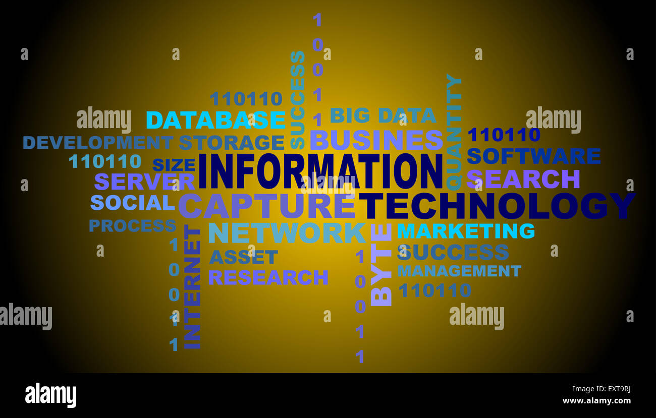 Les technologies de l'information concept dans tag cloud Banque D'Images