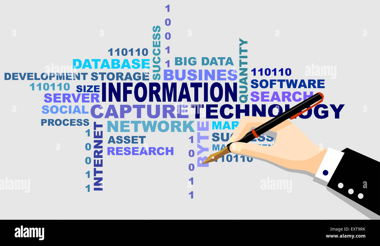 Les technologies de l'information concept dans tag cloud Banque D'Images