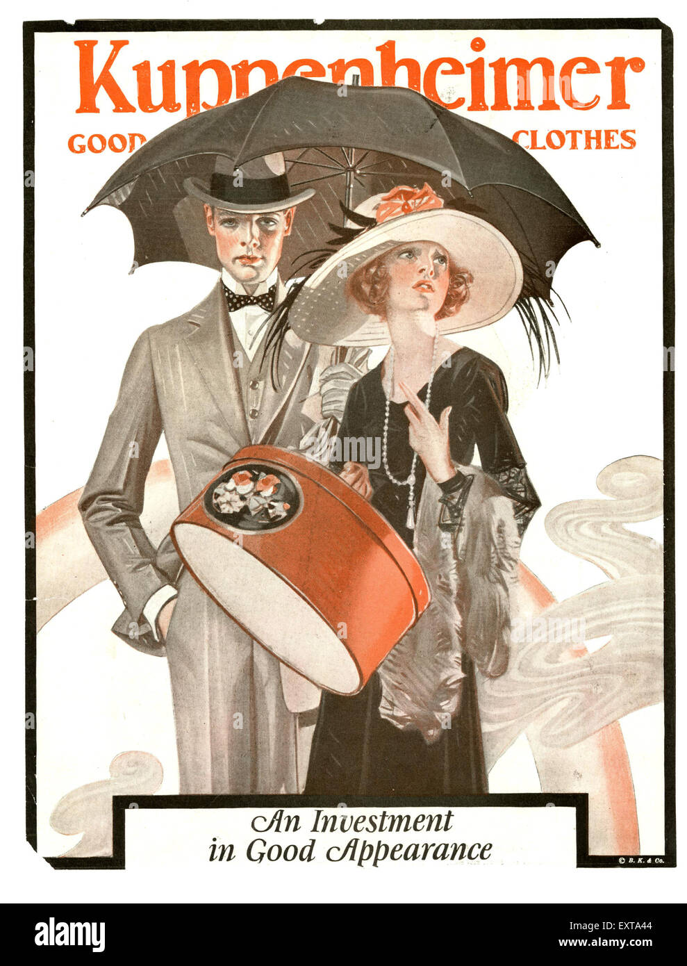 1920 USA Magazine annonce Kuppenheimer Banque D'Images