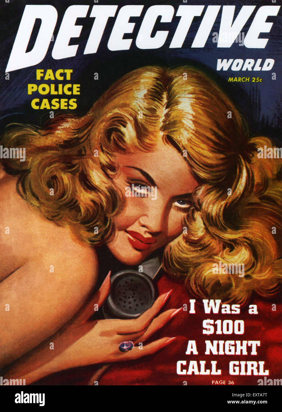 1940 USA couverture de magazine Détective Banque D'Images