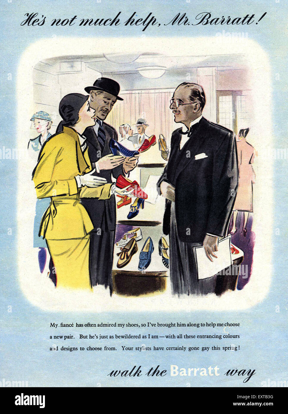 1950 UK Barratt Annonce magazine Banque D'Images