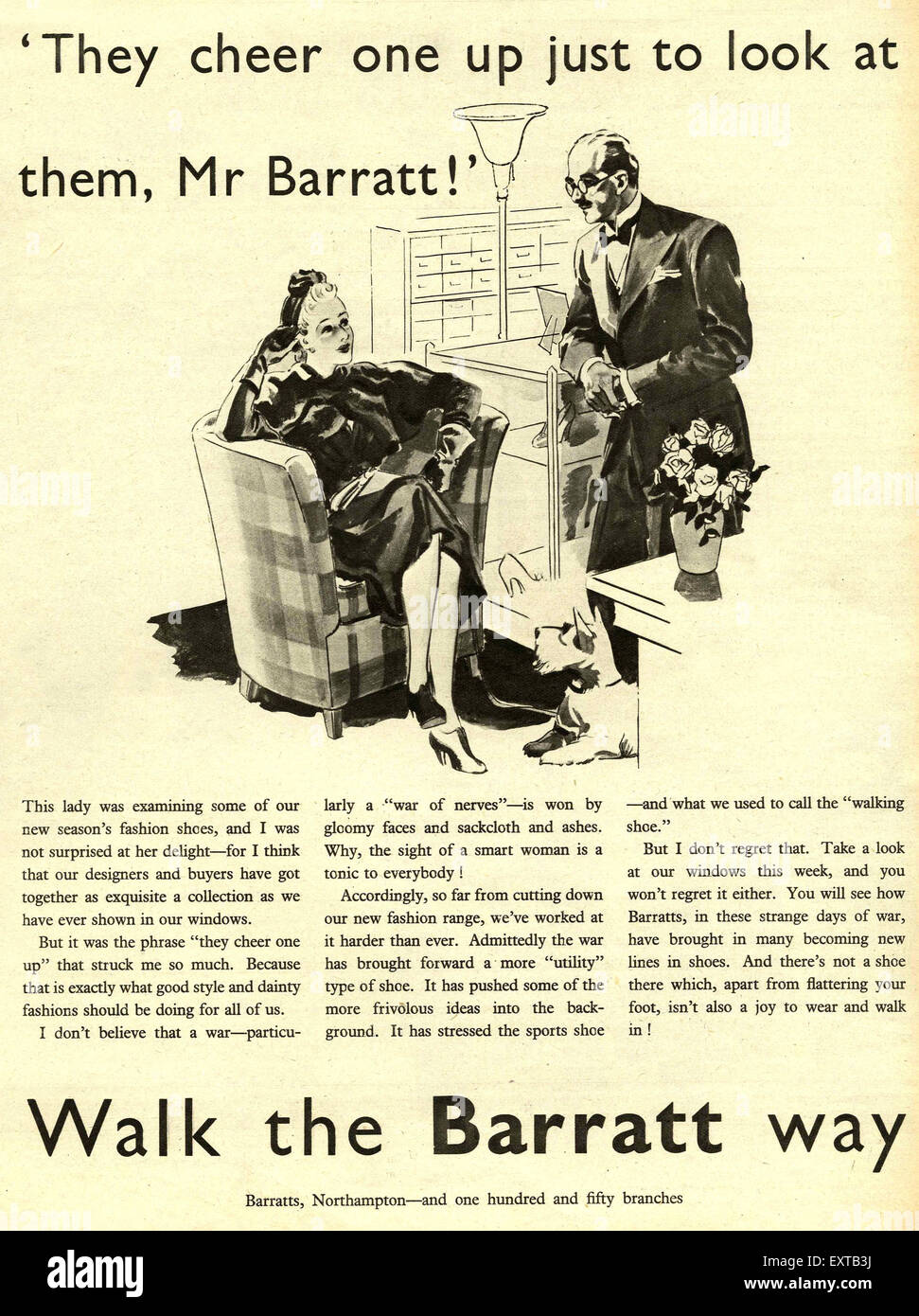 1940 UK Barratt Annonce magazine Banque D'Images