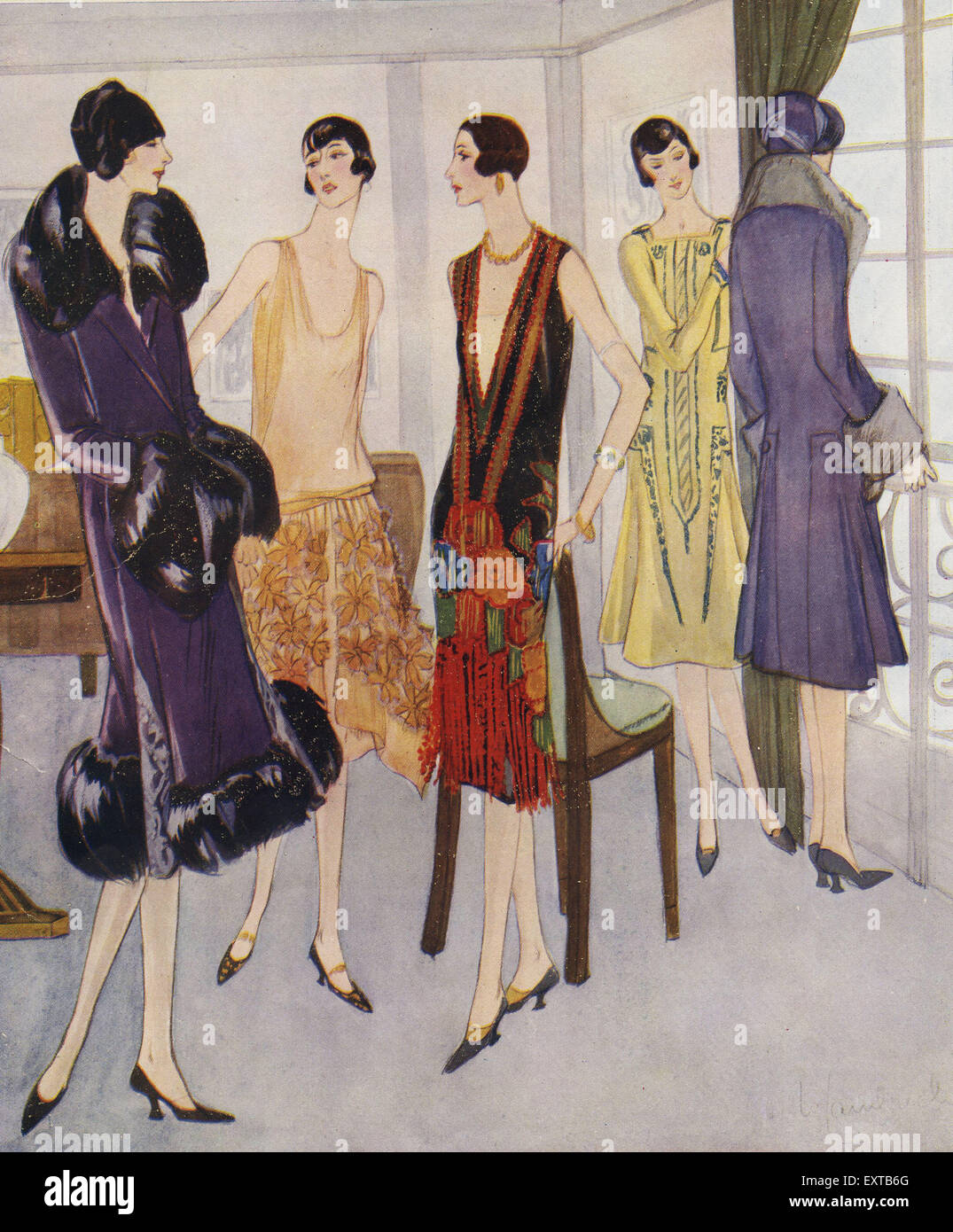 1920 UK 1920 Plaque de Revue de mode Banque D'Images