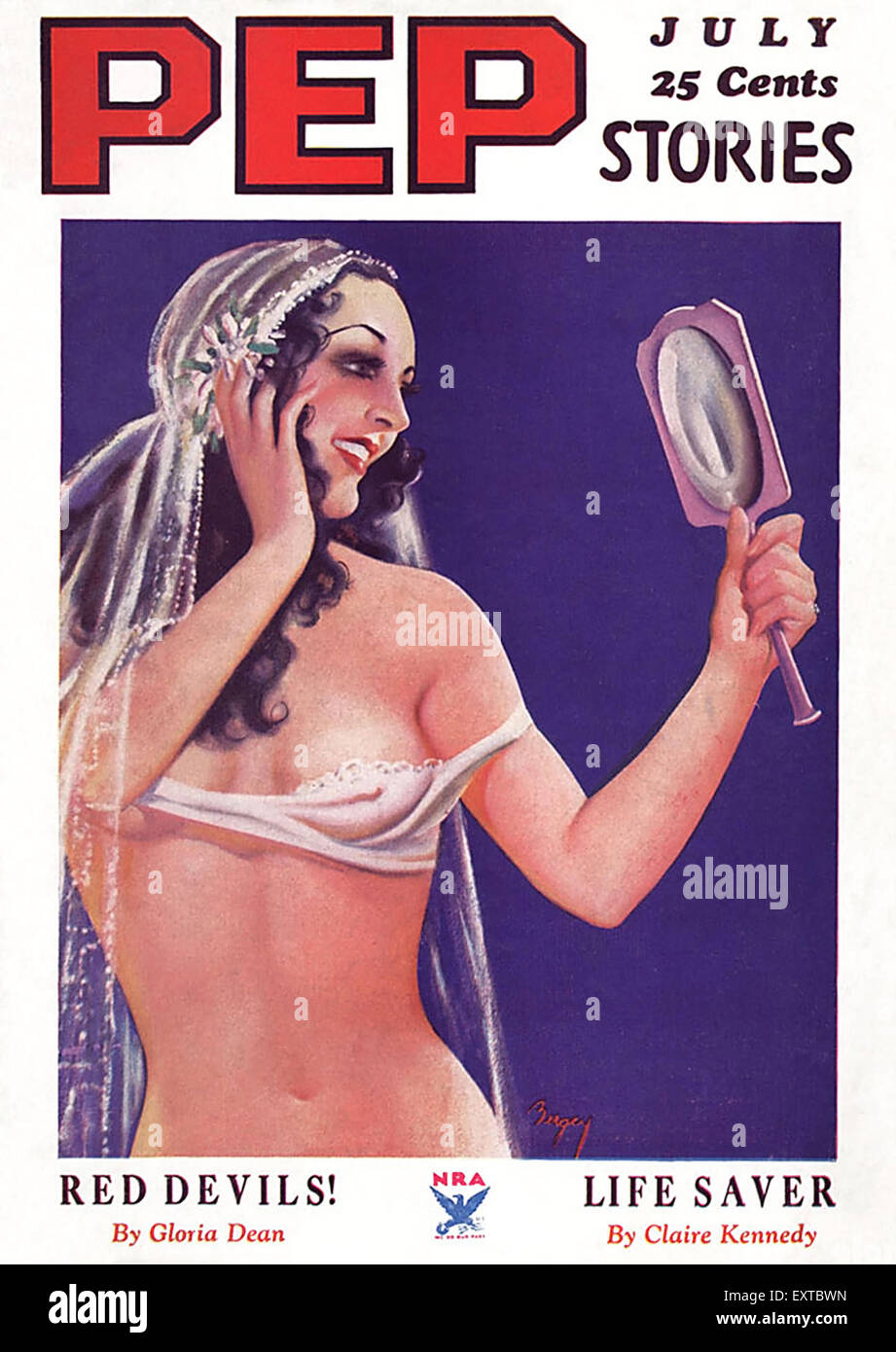 USA 1930 Couverture du magazine Histoires PEP Banque D'Images