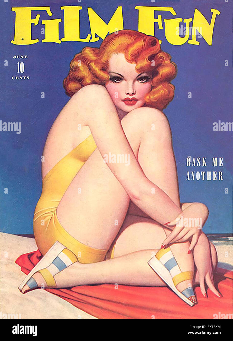 1940 USA Film Fun Page couverture Banque D'Images