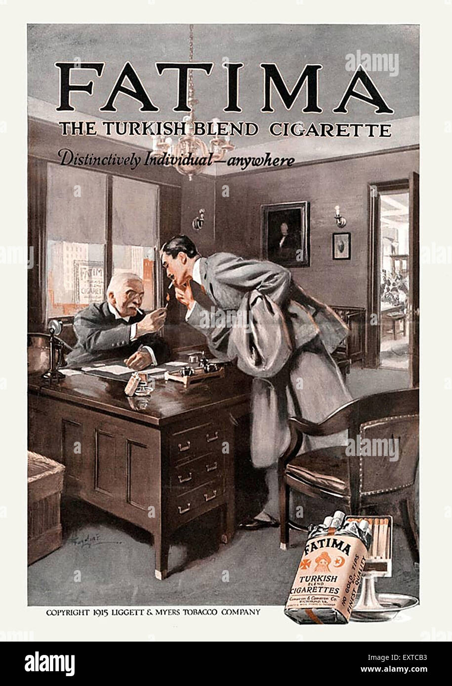 1910 USA Fatima Annonce magazine Banque D'Images