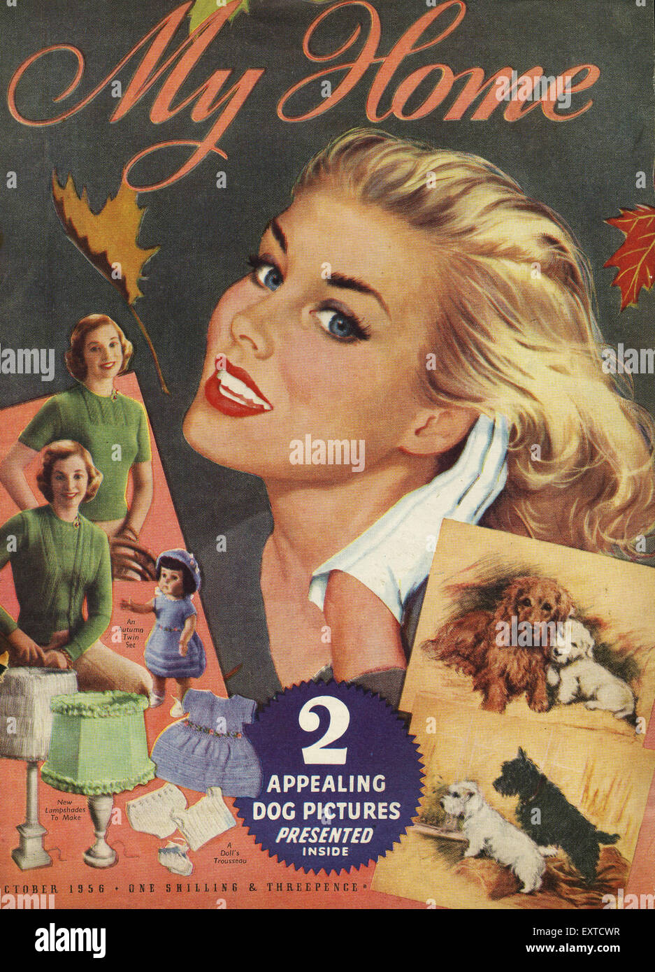 1950 USA ma couverture de magazine Accueil Banque D'Images