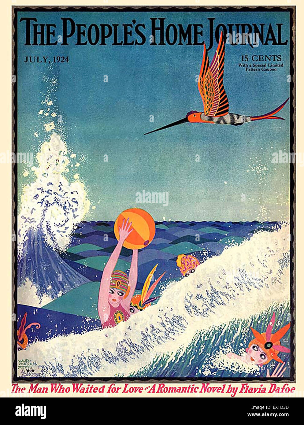 1920 USA La Home Journal Magazine Cover Banque D'Images