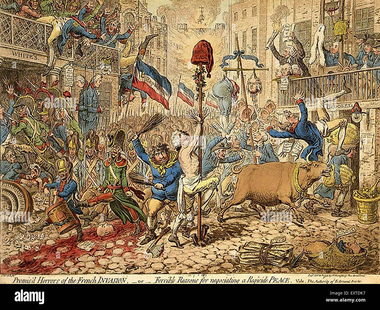 1850s UK Révolution Française Plaque Livre Banque D'Images