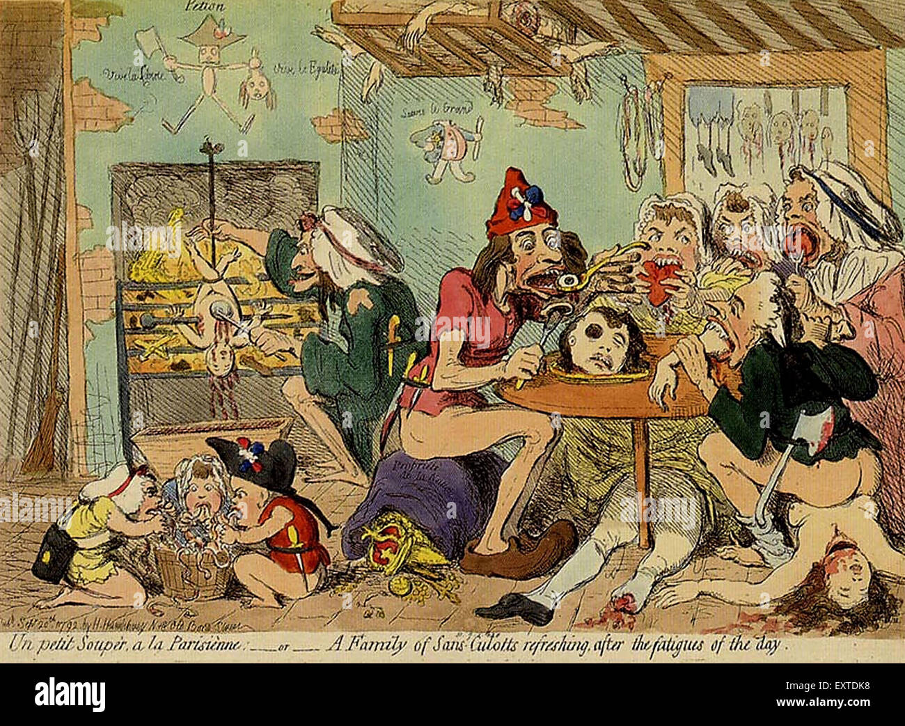 1850s UK Une famille de Sans Gulotts Plaque Livre Banque D'Images