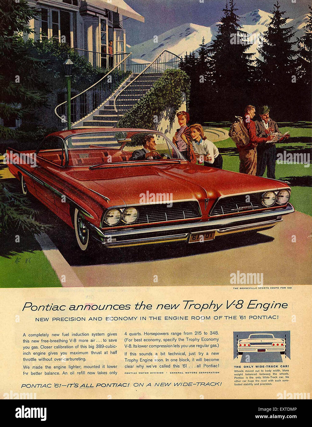 1960 Pontiac annonce Magazine USA Banque D'Images