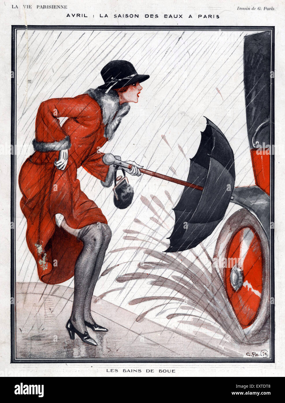 1920 France La Vie Parisienne Magazine Plate Banque D'Images