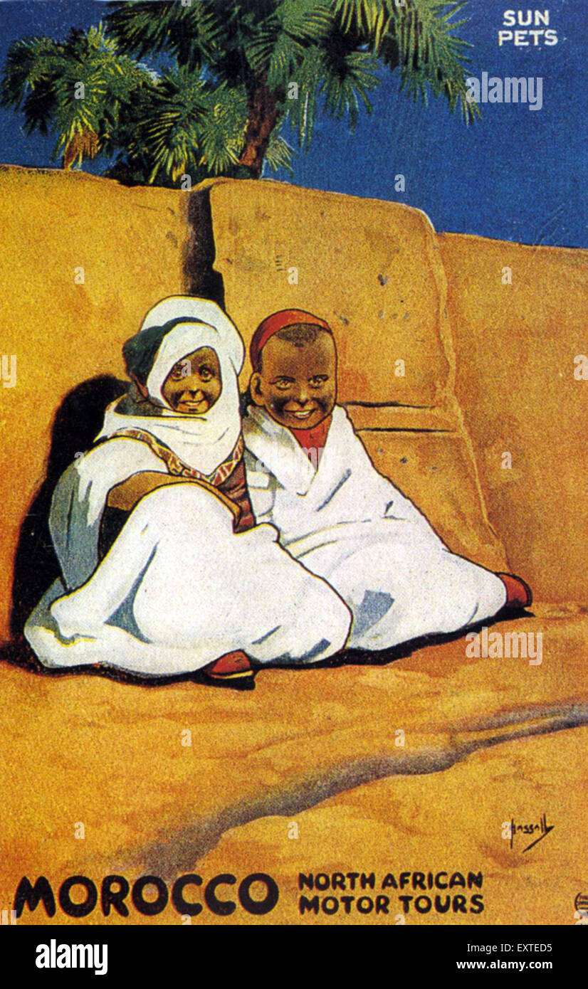 1920 UK Maroc Poster Banque D'Images