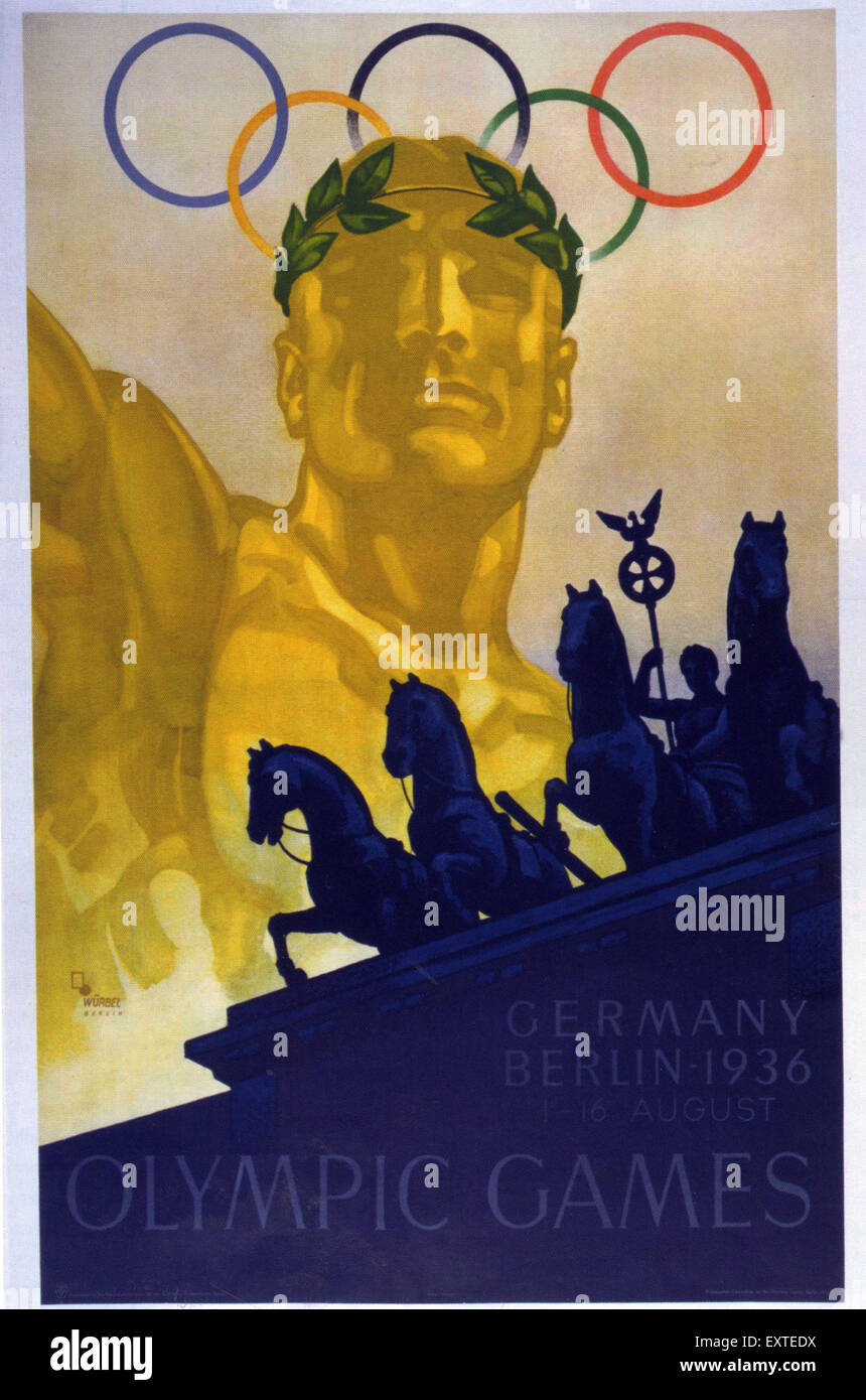 L'Allemagne des années 1930 Jeux Olympiques Poster Banque D'Images